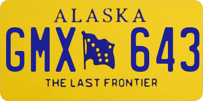 AK license plate GMX643
