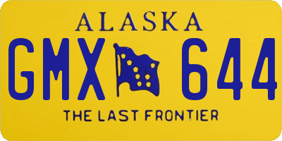 AK license plate GMX644