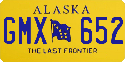 AK license plate GMX652
