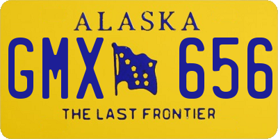 AK license plate GMX656