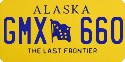 AK license plate GMX660