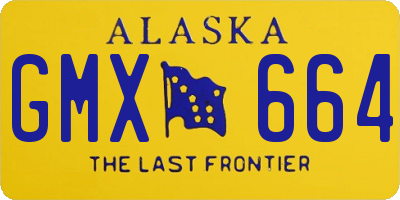 AK license plate GMX664