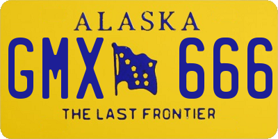 AK license plate GMX666