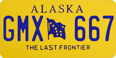 AK license plate GMX667