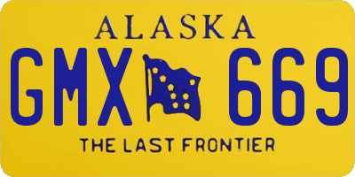 AK license plate GMX669