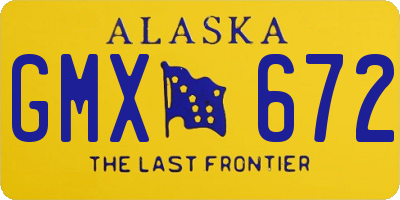 AK license plate GMX672