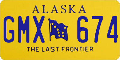 AK license plate GMX674