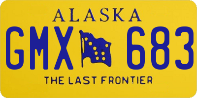 AK license plate GMX683