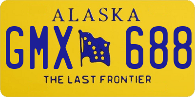 AK license plate GMX688