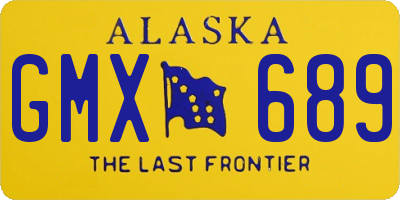 AK license plate GMX689