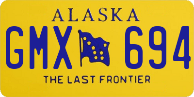 AK license plate GMX694