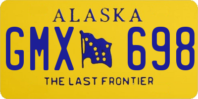 AK license plate GMX698