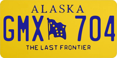 AK license plate GMX704