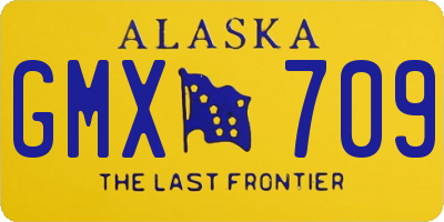 AK license plate GMX709