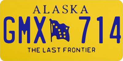 AK license plate GMX714