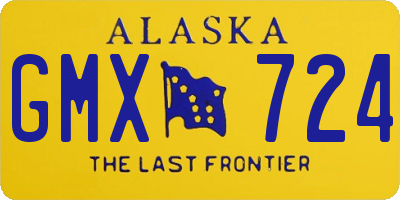 AK license plate GMX724
