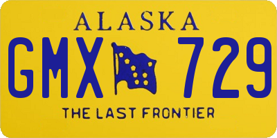 AK license plate GMX729