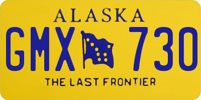 AK license plate GMX730