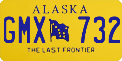 AK license plate GMX732
