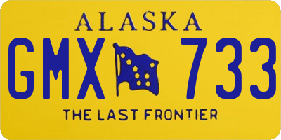 AK license plate GMX733