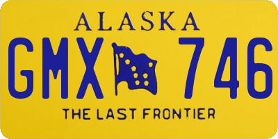 AK license plate GMX746