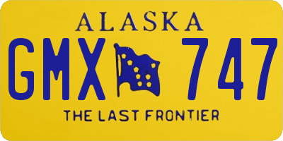 AK license plate GMX747