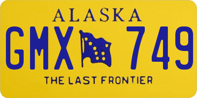 AK license plate GMX749