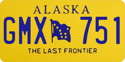 AK license plate GMX751