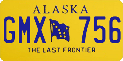 AK license plate GMX756