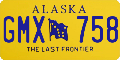 AK license plate GMX758