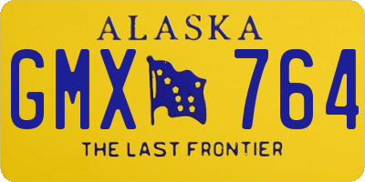 AK license plate GMX764