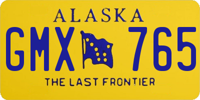 AK license plate GMX765