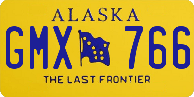 AK license plate GMX766