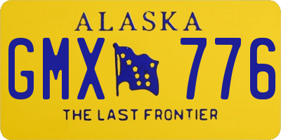 AK license plate GMX776