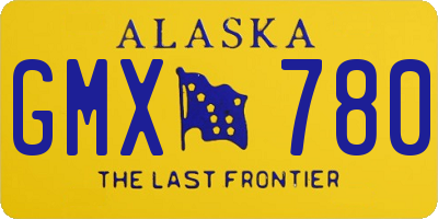 AK license plate GMX780