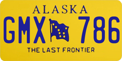 AK license plate GMX786