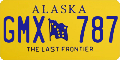 AK license plate GMX787