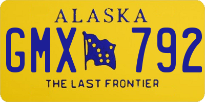 AK license plate GMX792