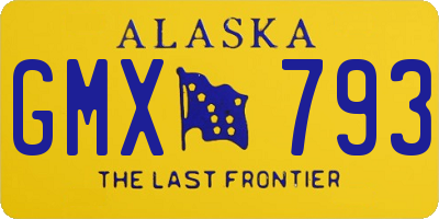 AK license plate GMX793