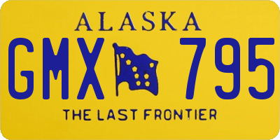 AK license plate GMX795