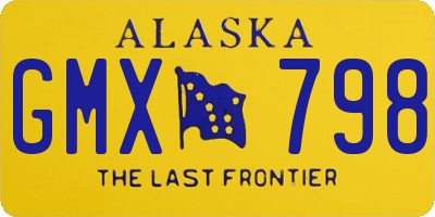 AK license plate GMX798