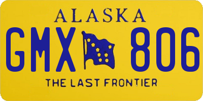 AK license plate GMX806