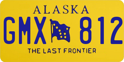 AK license plate GMX812