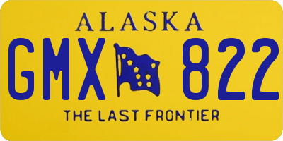 AK license plate GMX822