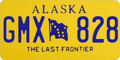 AK license plate GMX828