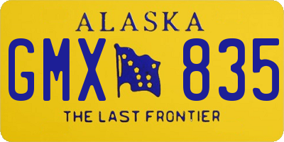 AK license plate GMX835