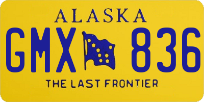 AK license plate GMX836