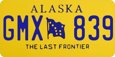 AK license plate GMX839