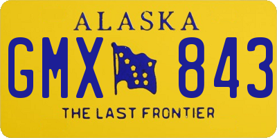 AK license plate GMX843