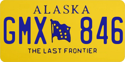 AK license plate GMX846